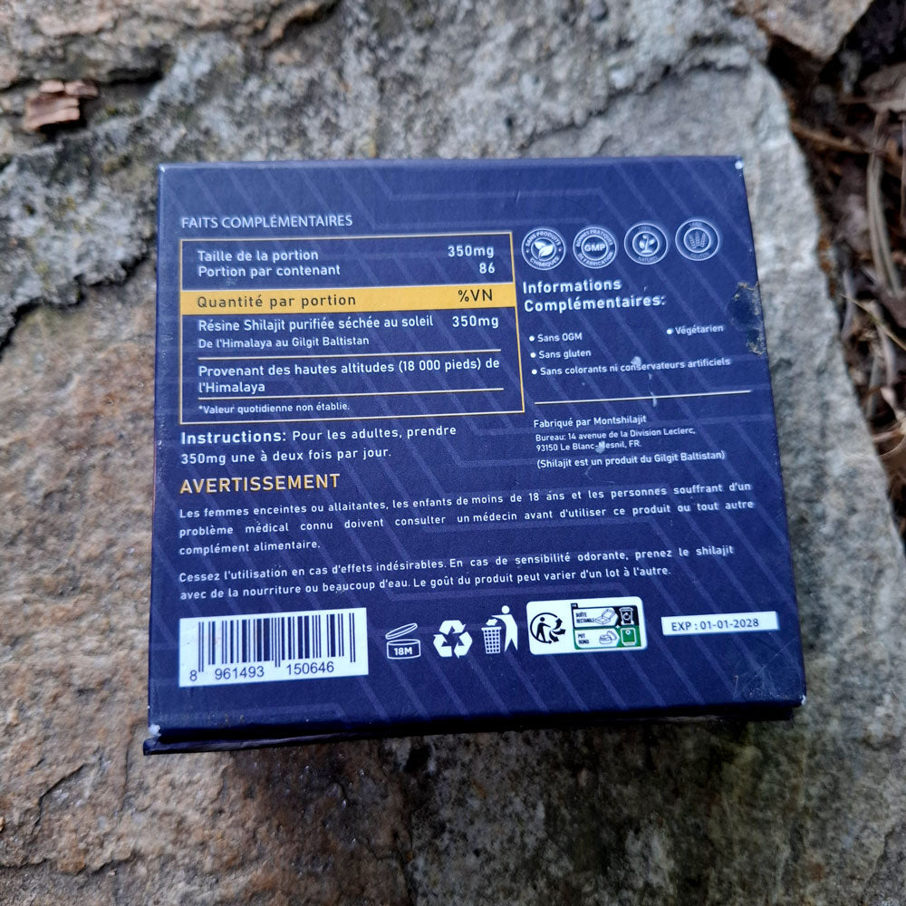 MontShilajit : Résine Pure de l'Himalaya, Testée en Laboratoire, 100% Naturel.