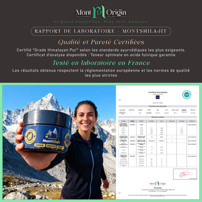 MontShilajit : Résine Pure de l'Himalaya, Testée en Laboratoire, 100% Naturel.