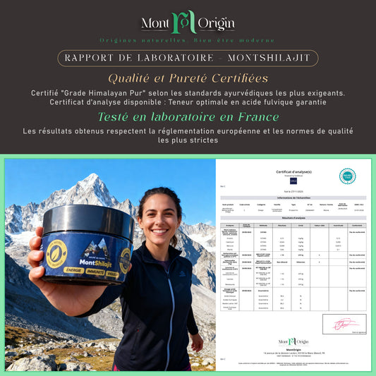 MontShilajit : Résine Pure de l'Himalaya, Testée en Laboratoire, 100% Naturel.